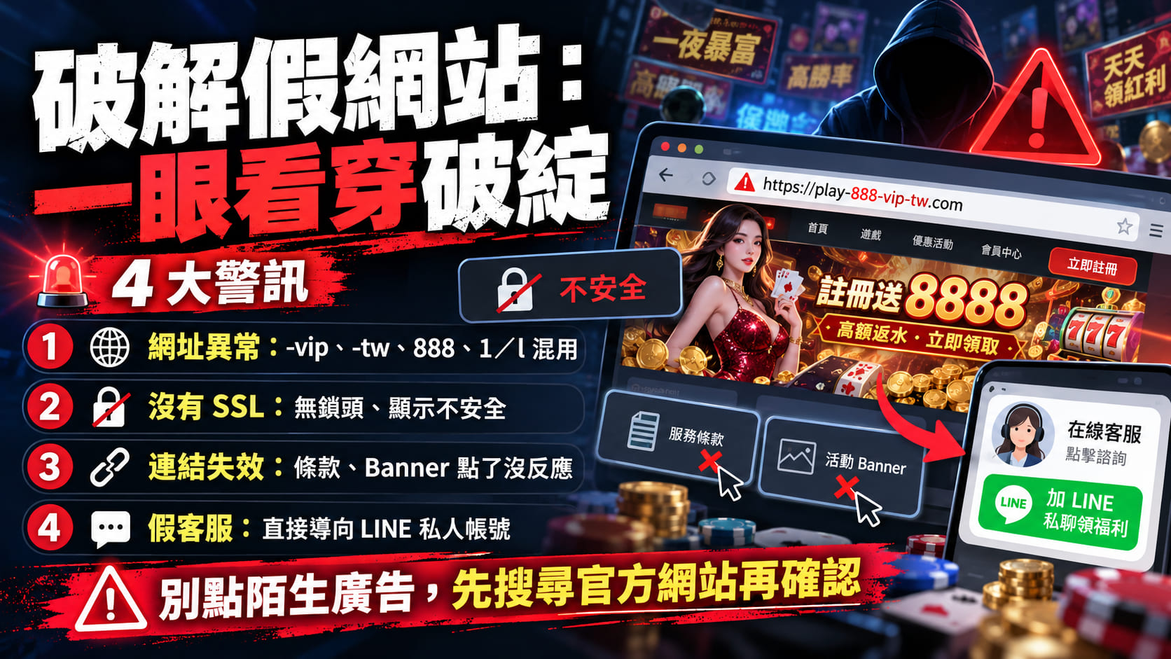  擔心誤入3A娛樂城仿冒網站？先確認網址與安全警訊，避免個資外洩。